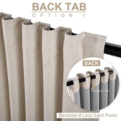 100% Blackout Shield ourlet et 8 boucles arrière pour pose modulable