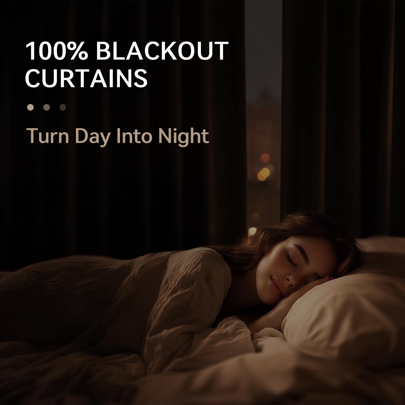 100% Blackout Shield gros plan tissu effet lin montrant texture et tombé élégant