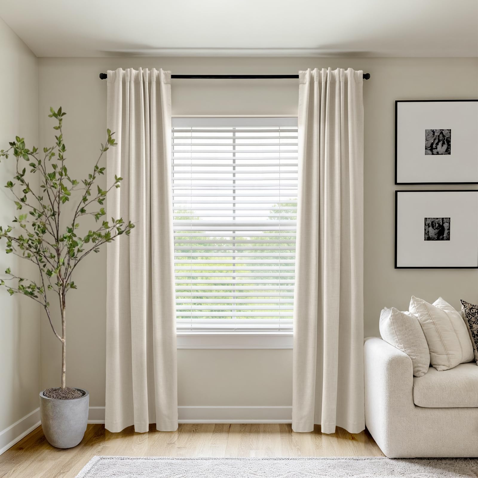 100% Blackout Shield installation passe‑tringle présentée pour montage simple et propre