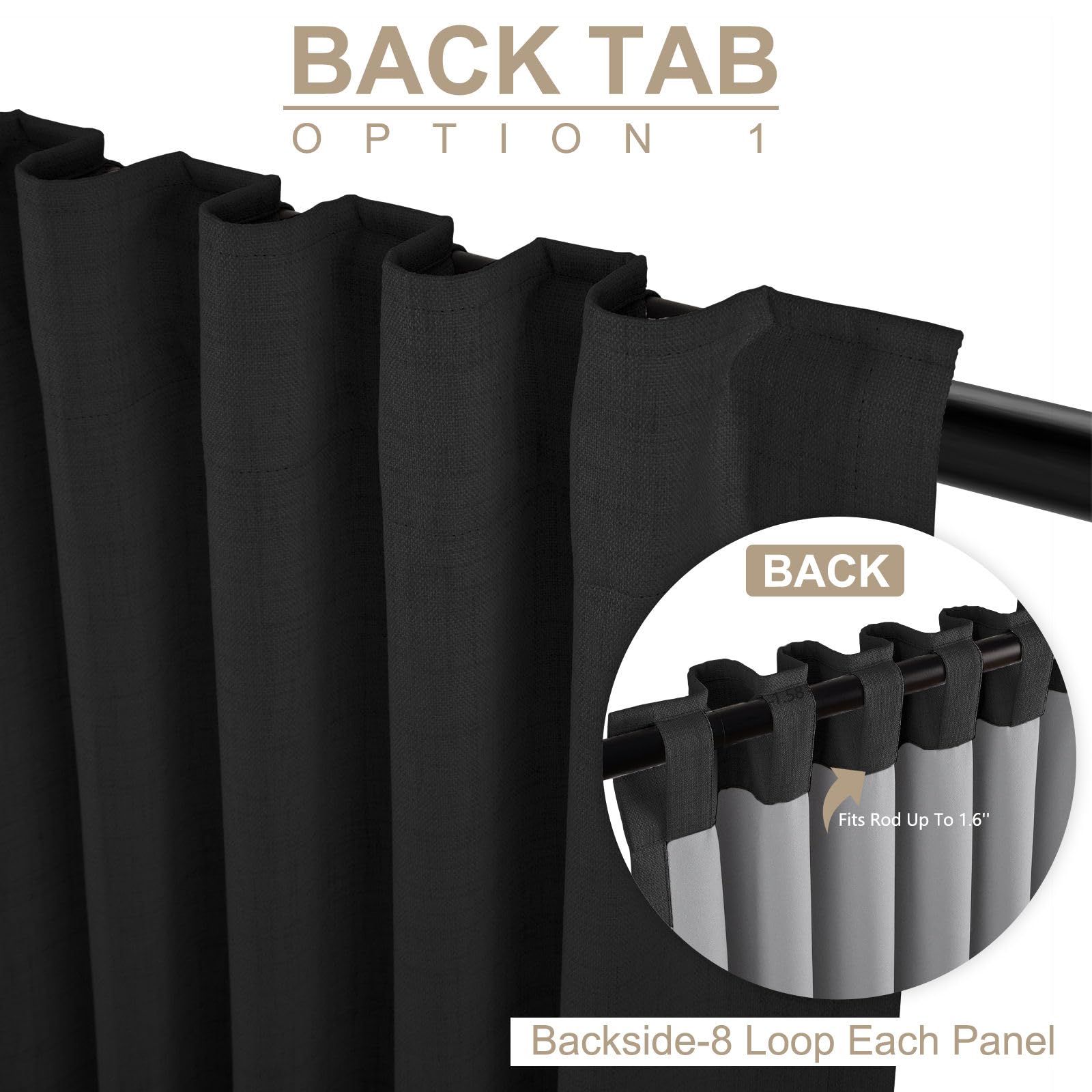 100% Blackout Shield rideau installé en chambre offrant obscurité et intimité