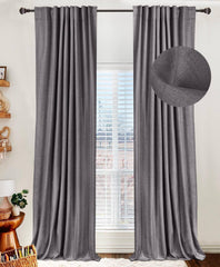 100% Blackout Shield vue de face du rideau montrant occultation et style
