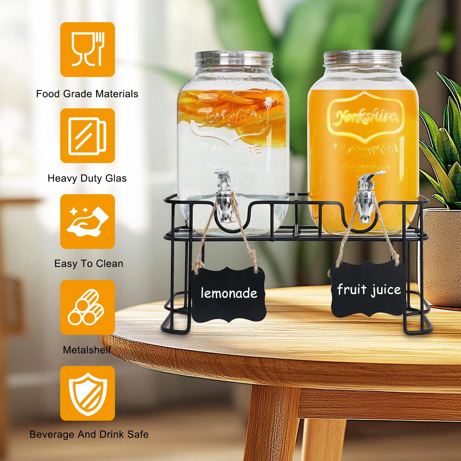 1ZIZIFA8 lot de deux sur table offrant options multiples boissons