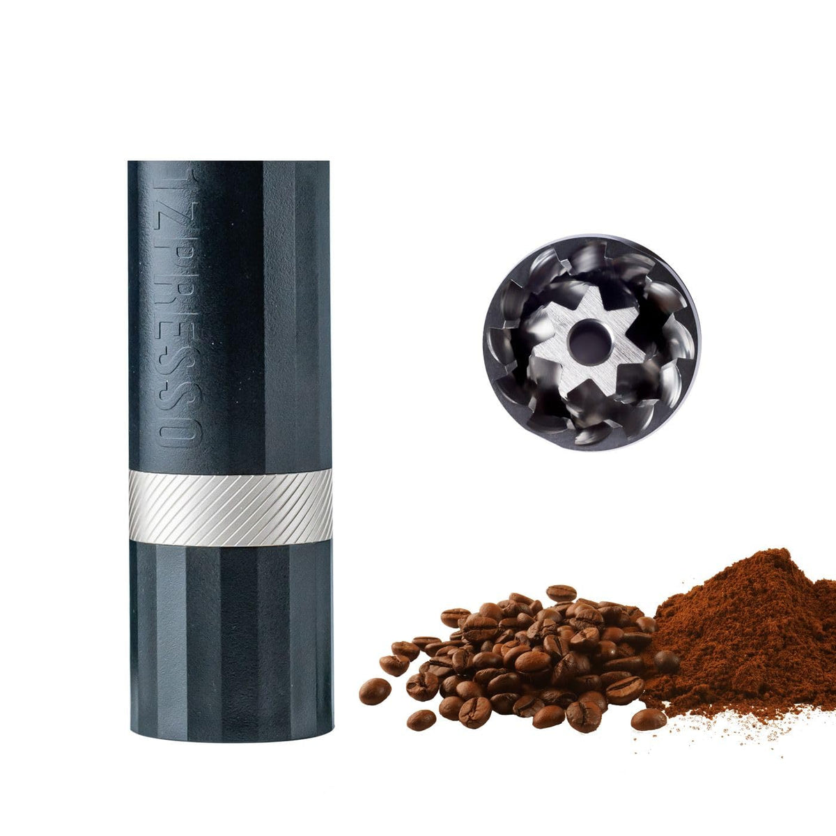 1Zpresso Q Air face avant noire montrant design compact et transport facile