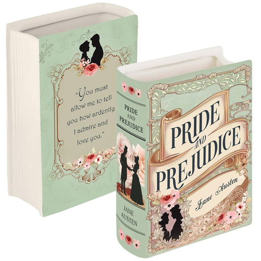 2IMT vase livre face avant montrant design Pride and Prejudice et charme littéraire