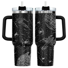 34HD tumbler face avant avec artwork galaxie, design attrayant