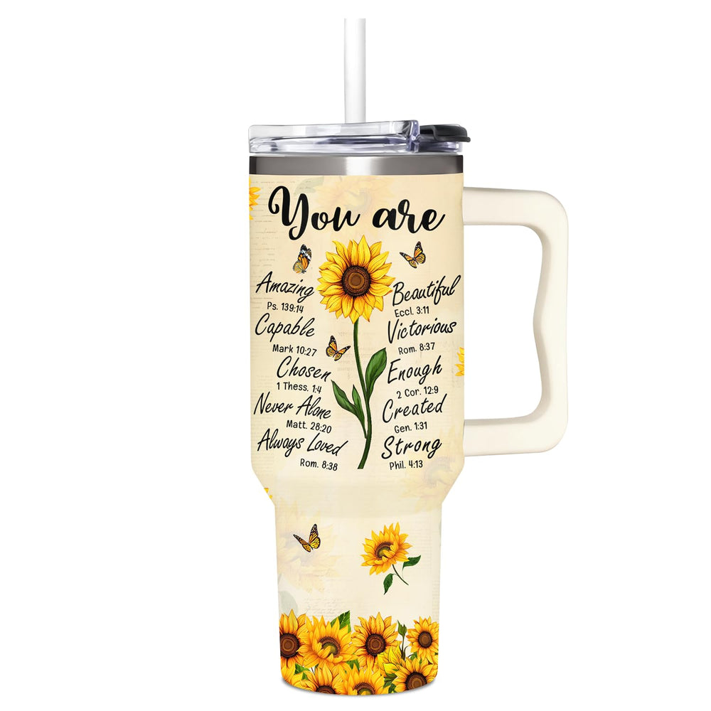 365FURY tumbler tournesol vue de face montrant design joyeux et portabilité