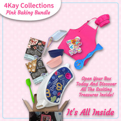 4Kay Collections tablier et toque rose protégeant vêtements et cheveux