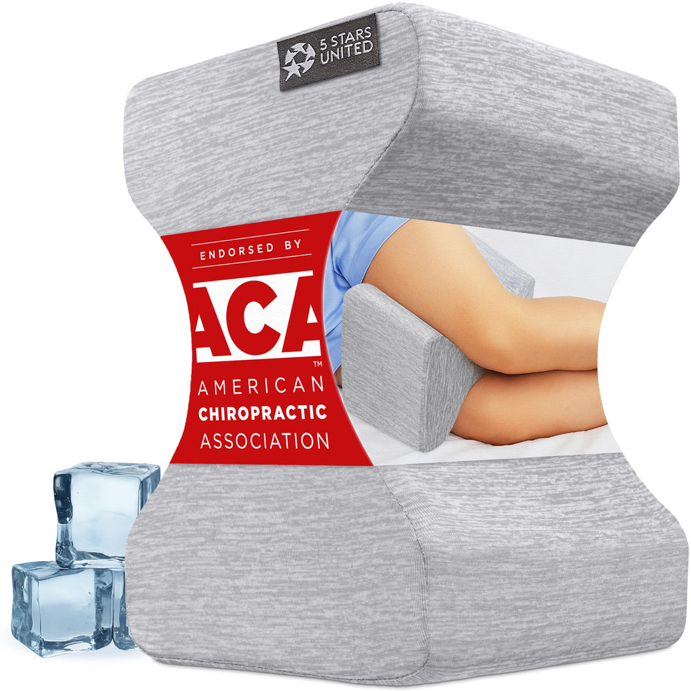 5 STARS UNITED vue avant du coussin genoux montrant la forme ergonomique et maintien