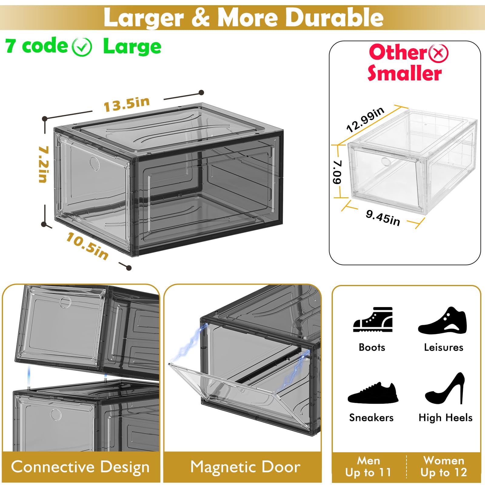 7 code : boîtes empilées illustrant rangement modulable et gain d'espace
