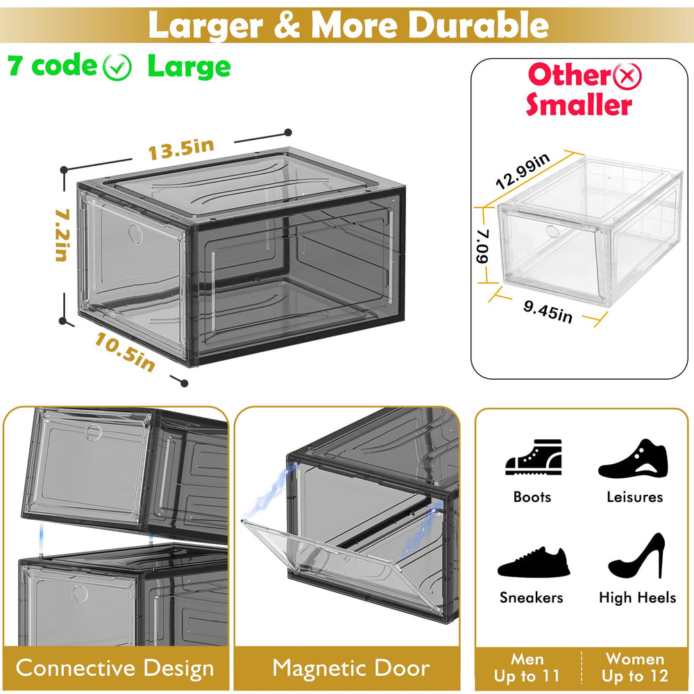 7 code : boîtes empilées illustrant rangement modulable et gain d'espace