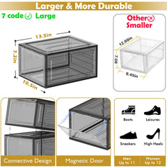 7 code : boîtes empilées illustrant rangement modulable et gain d'espace
