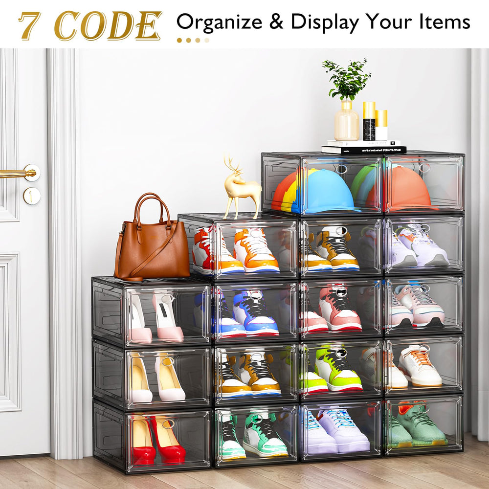 7 code boîtes empilées stable illustrant gain de place et solidité