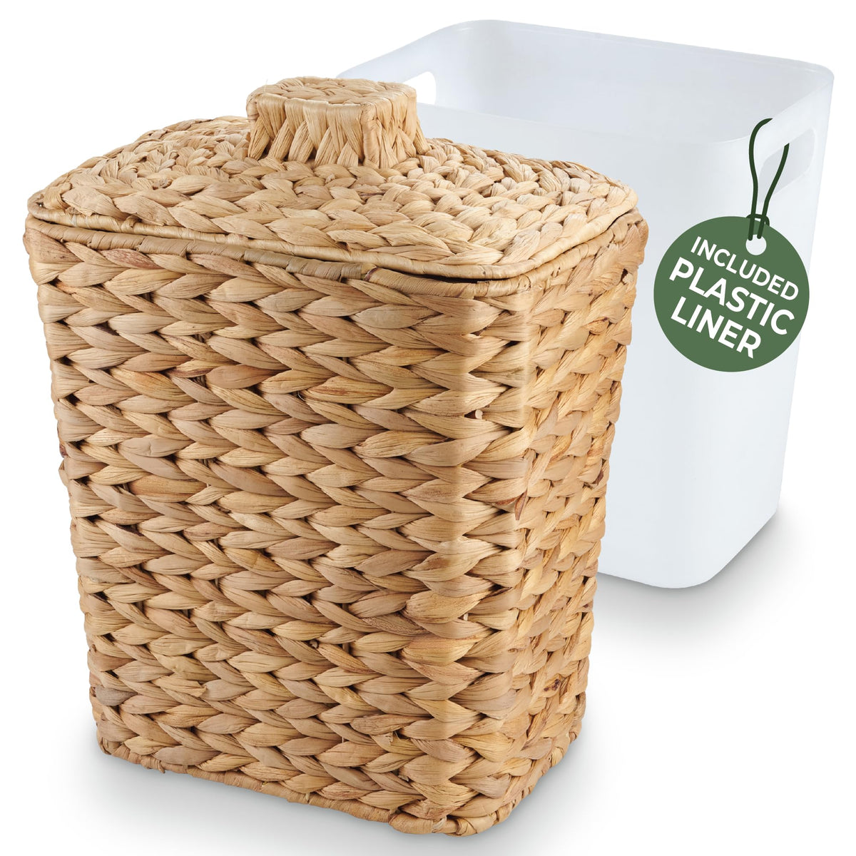 84ECO corbeille rotin vue de face apportant élégance et rangement