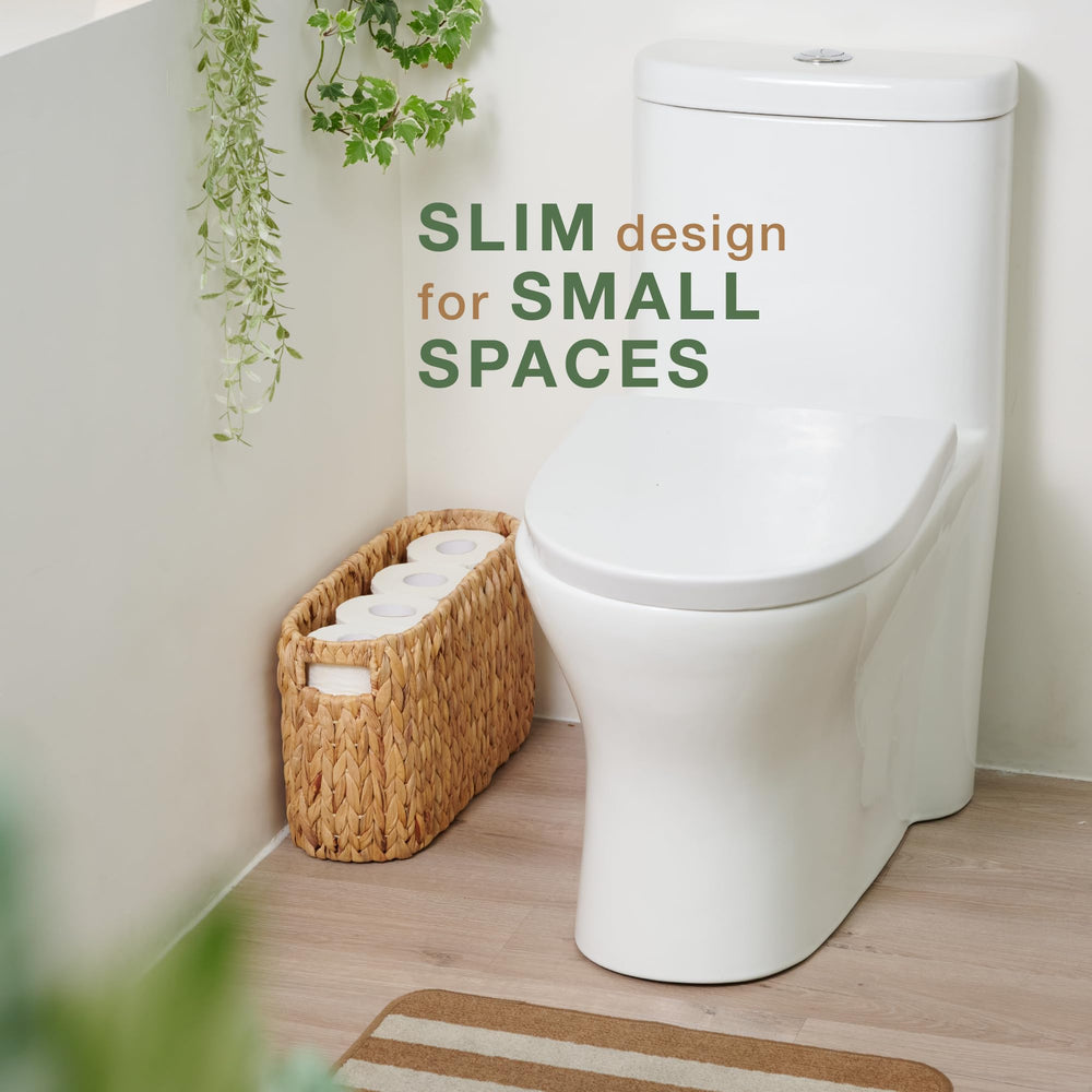 84ECO panier en situation toilettes offrant accès facile aux rouleaux