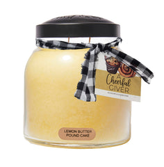A Cheerful Giver jarre de 34 oz montrant le design et la couleur jaune, durable