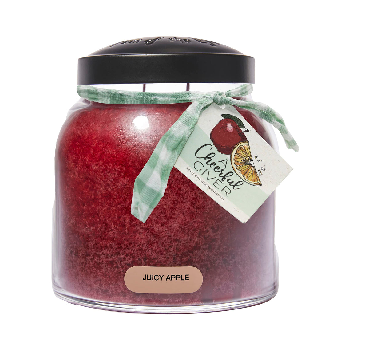 A Cheerful Giver bougie Juicy Apple vue de face, design élégant et parfum durable