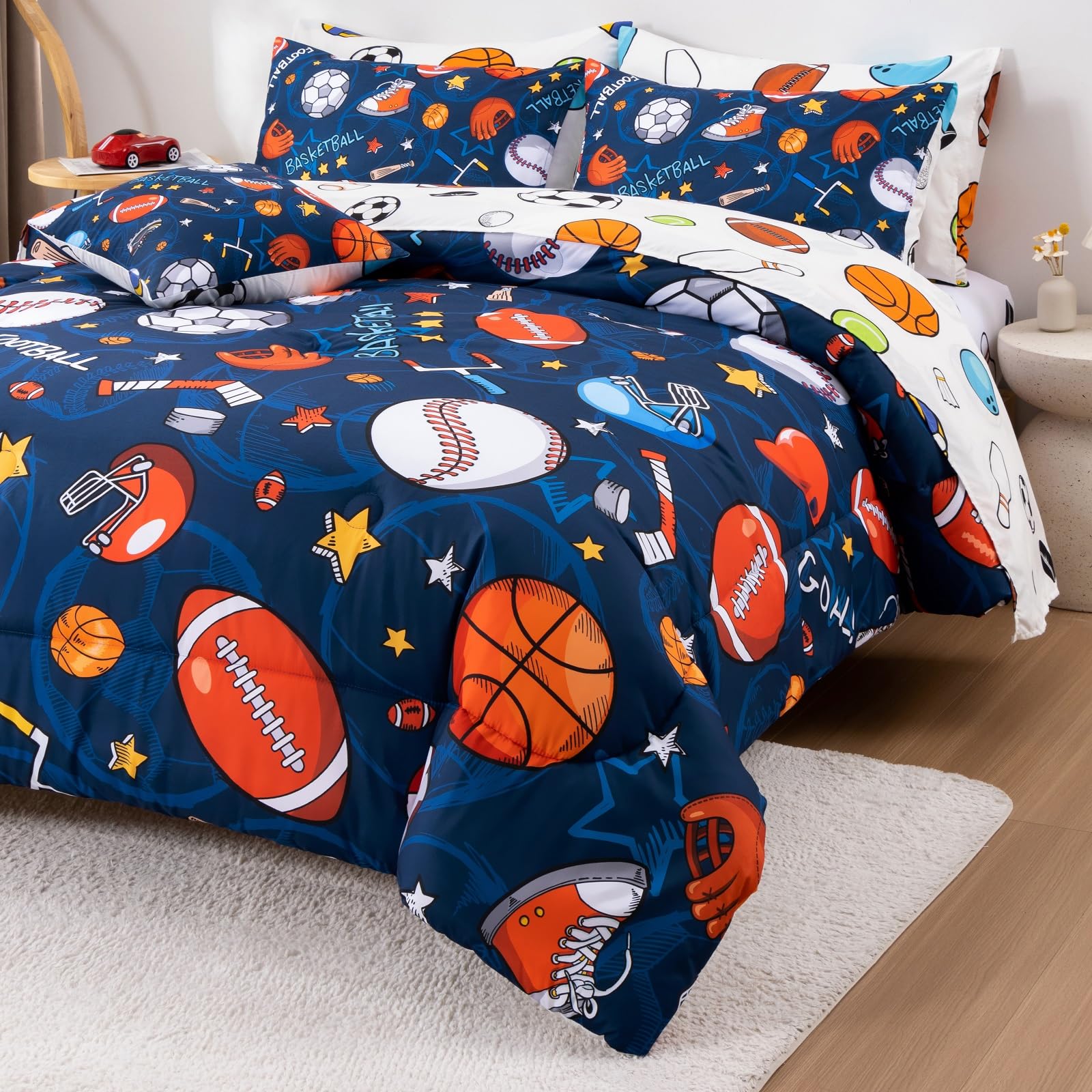 A Nice Night comparaison taille montrant couette et matelas Twin pour repères