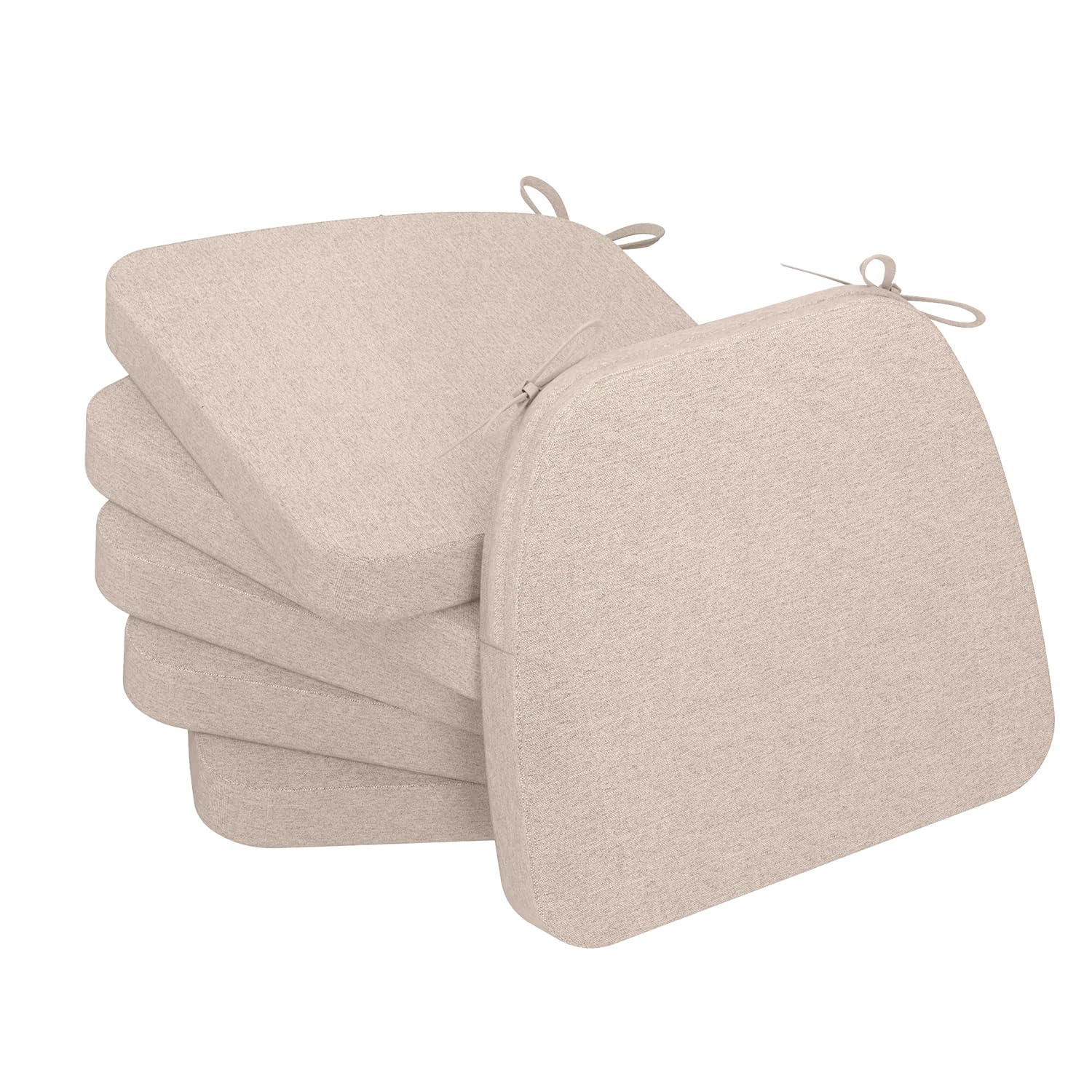 AAAAAcessories vue de face du lot de six coussins pour chaises, finition propre
