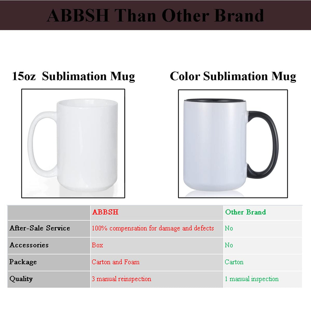 ABBSH trois mugs côte à côte montrant taille et comparaison d'échelle