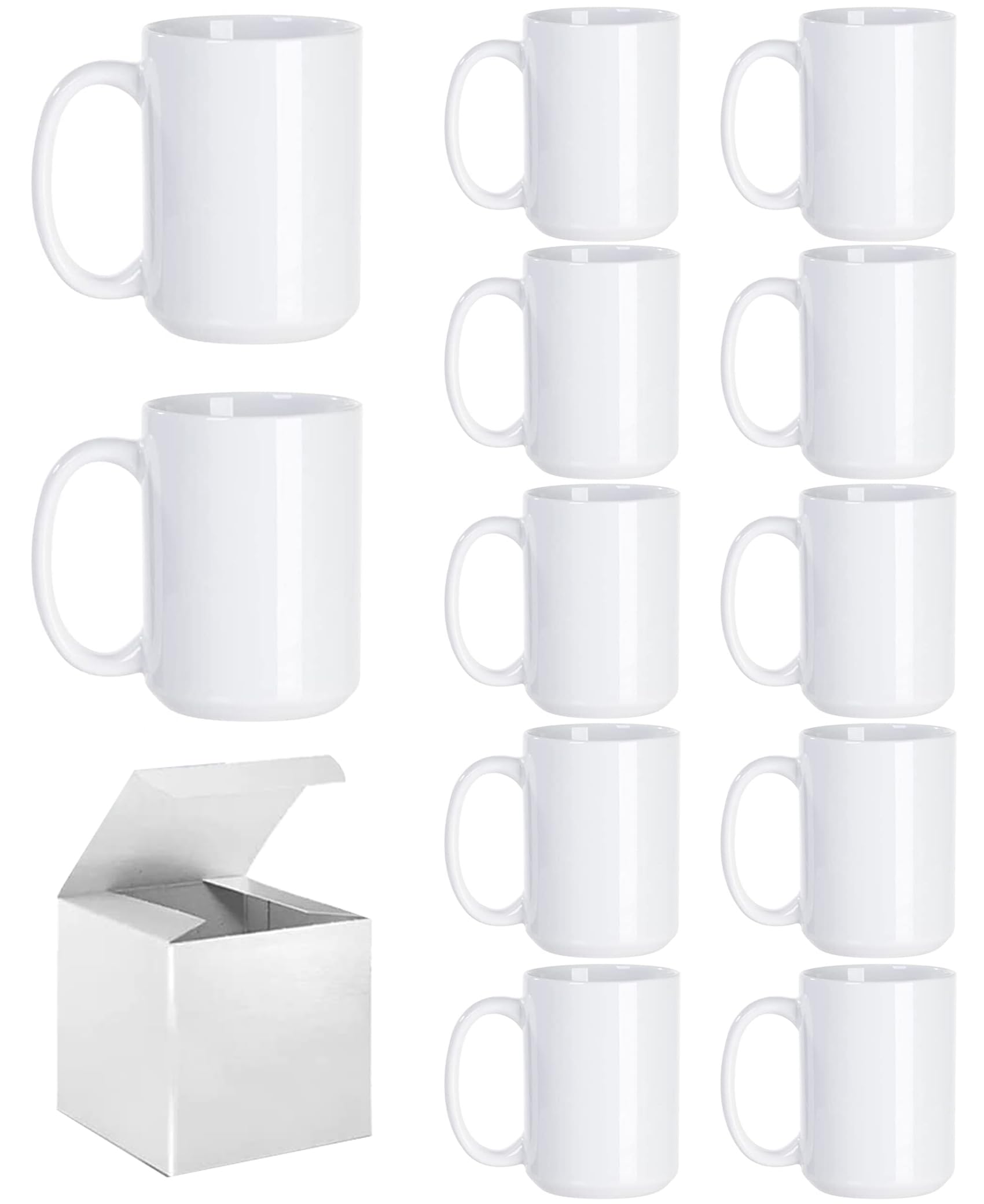 ABBSH tasse de face 15 oz présentée avec boîte, protection d'expédition