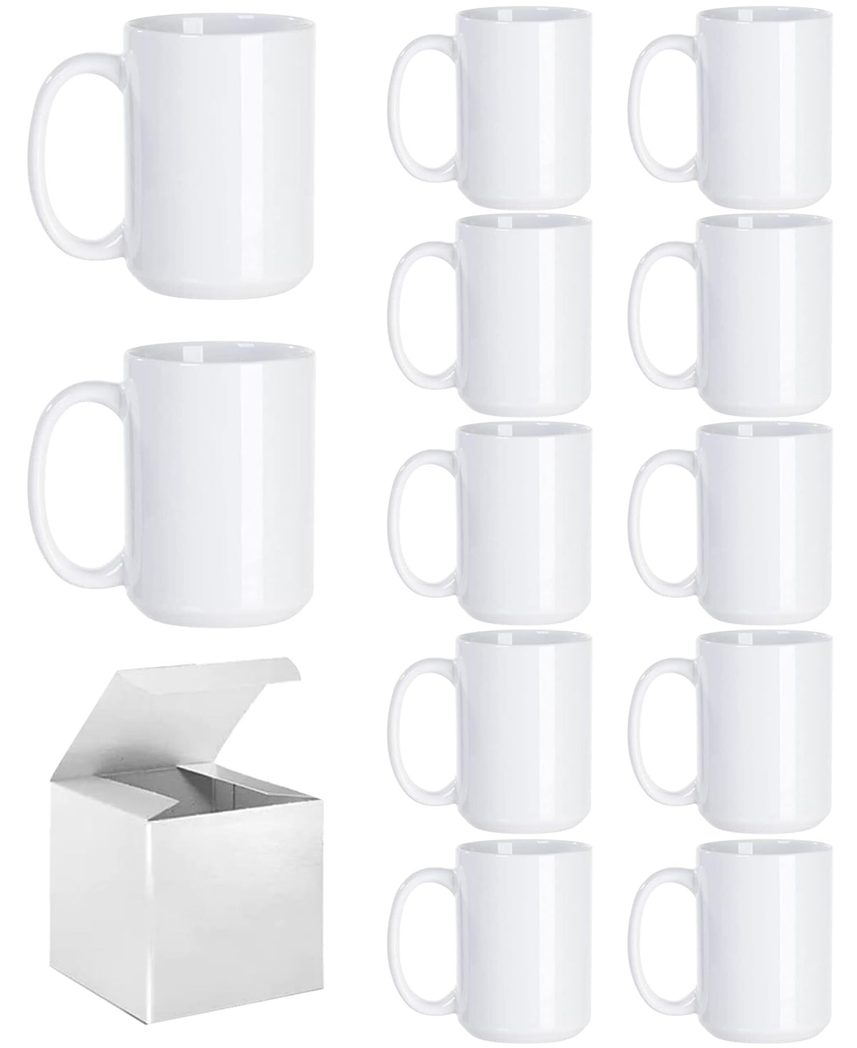 ABBSH tasse de face 15 oz présentée avec boîte, protection d'expédition