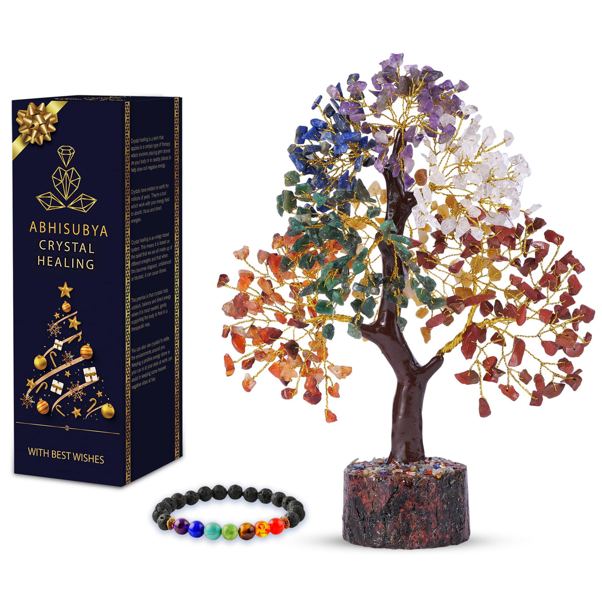 ABHISUBYA arbre 7 chakras vue face mettant en valeur l’esthétique et l’équilibre