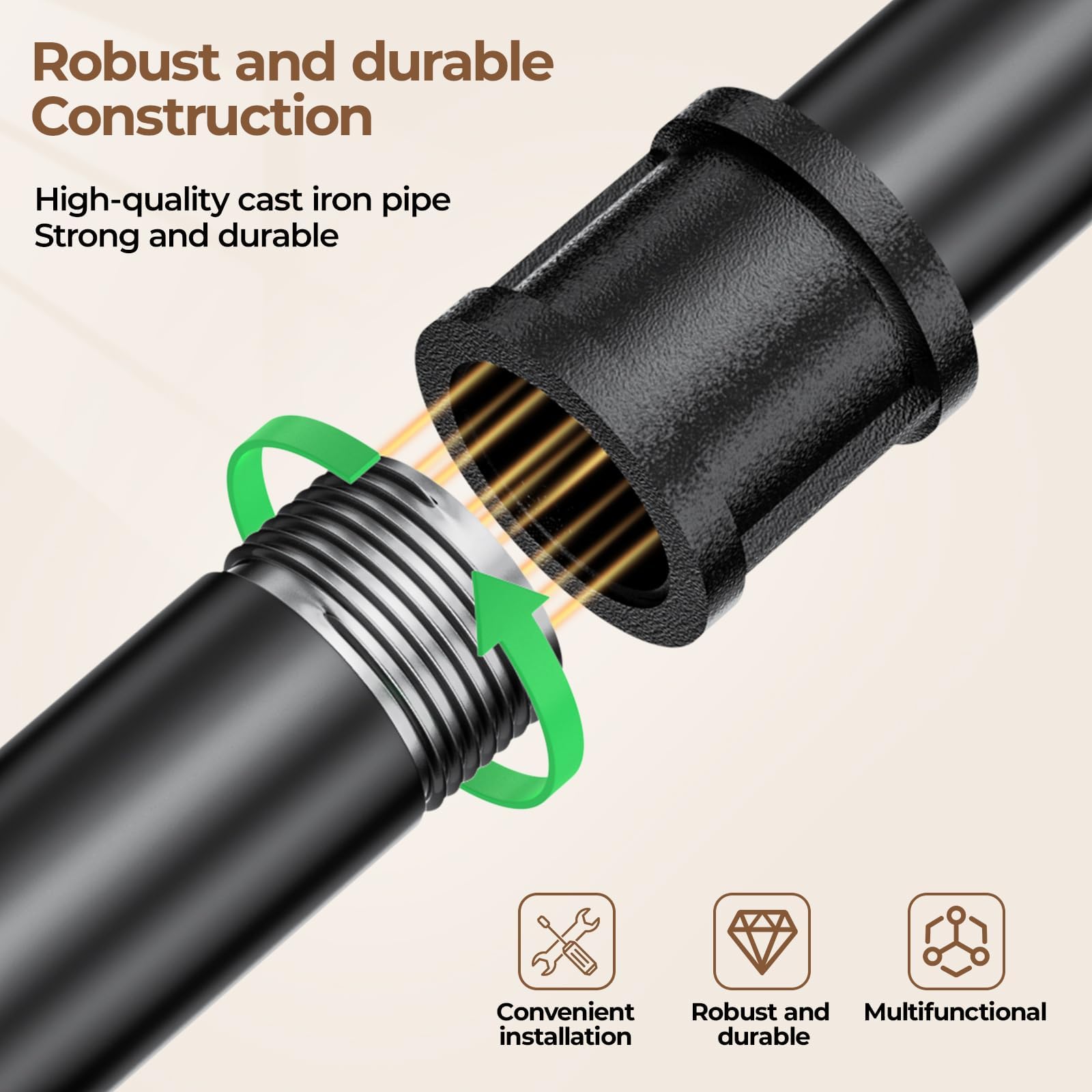 Abiglifty détail des raccords et filetage précis pour montage sans jeu
