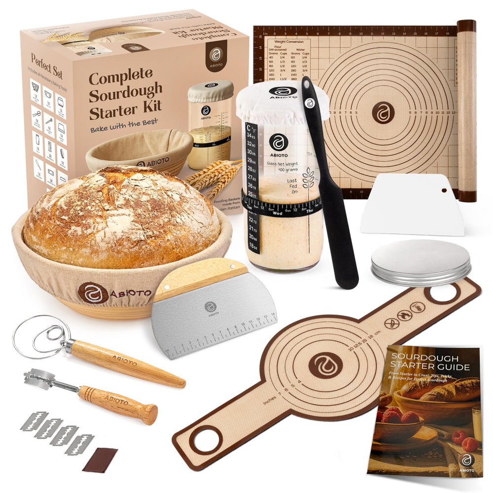 ABIOTO kit complet vue générale montrant tous les outils pour démarrer le levain