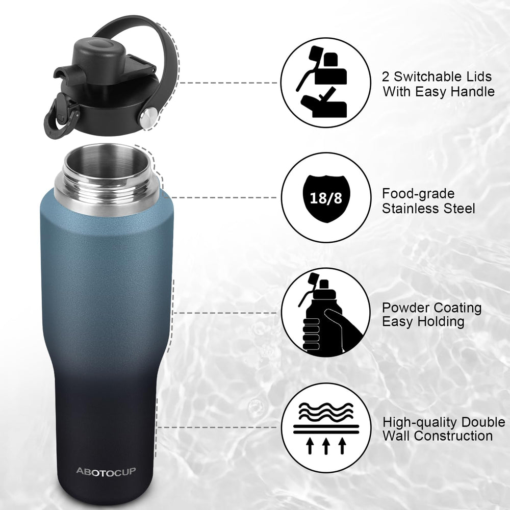 ABOTOCUP bouteille installée dans un porte‑gobelets de voiture pour mobilité sûre