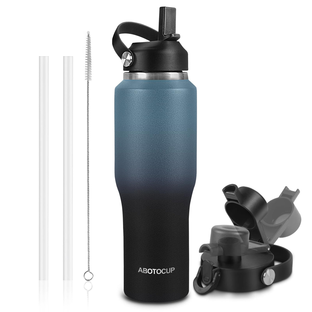 ABOTOCUP vue de face montrant la bouteille 32oz et la capacité pratique