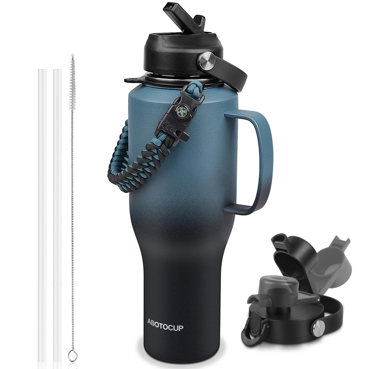 ABOTOCUP bouteille face avant montrant la contenance et design pratique