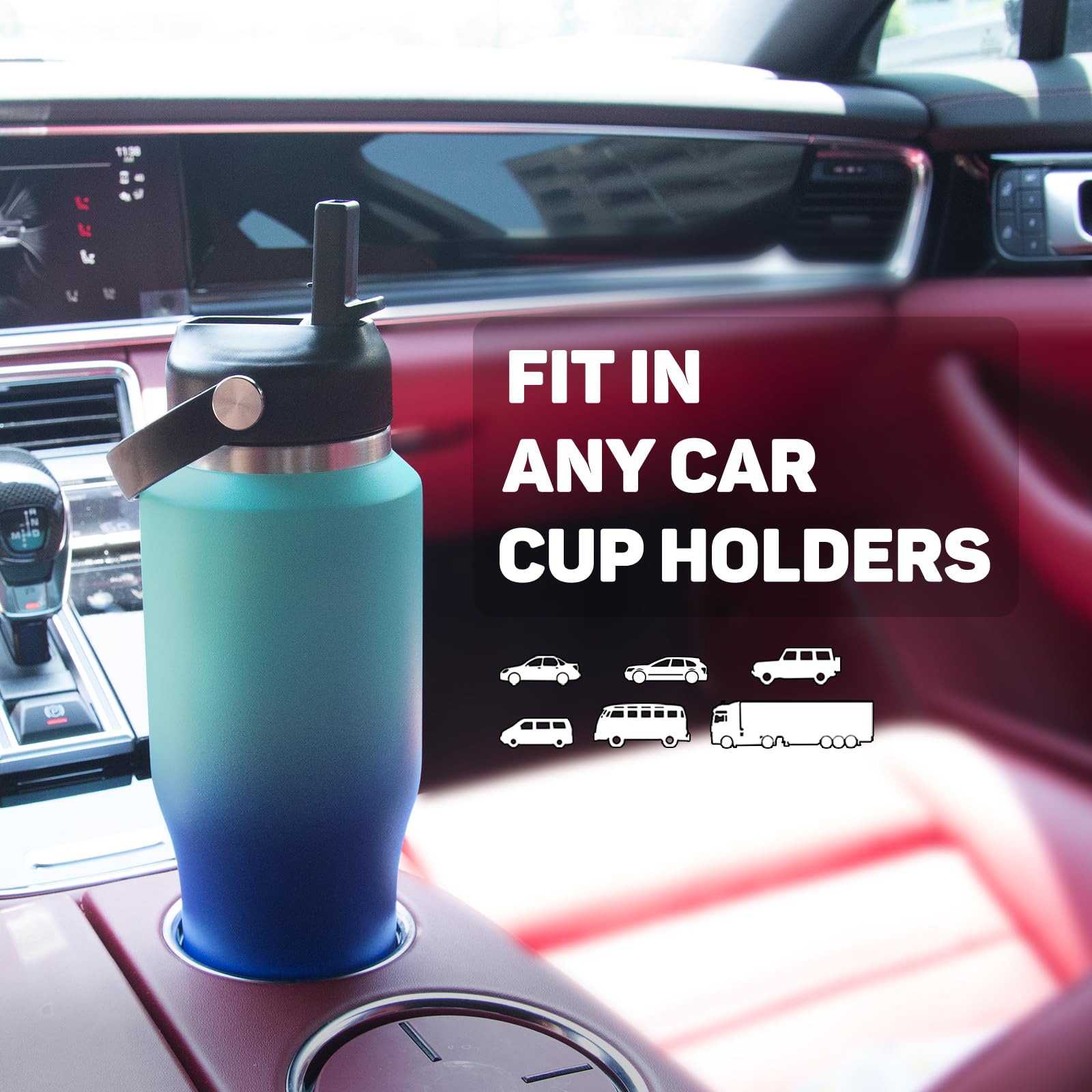 ABOTOCUP profil en T adapté aux porte-gobelets pour transport sûr