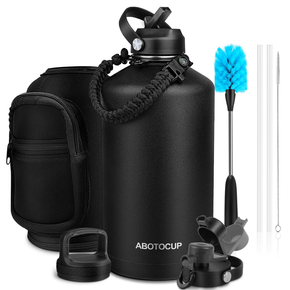 ABOTOCUP vue avant de la bouteille 128oz montrant la capacité et la forme robuste