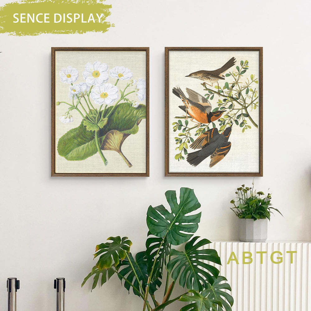 Abtgt cadre accroché en salon démontrant rendu décoratif