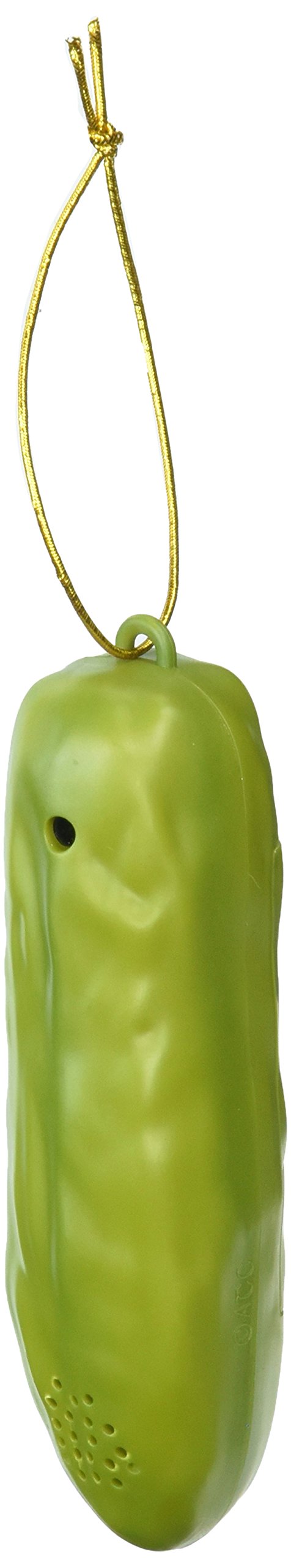 Accoutrements Archie McPhee cornichon chantant suspendu au sapin apporte surprise amusante