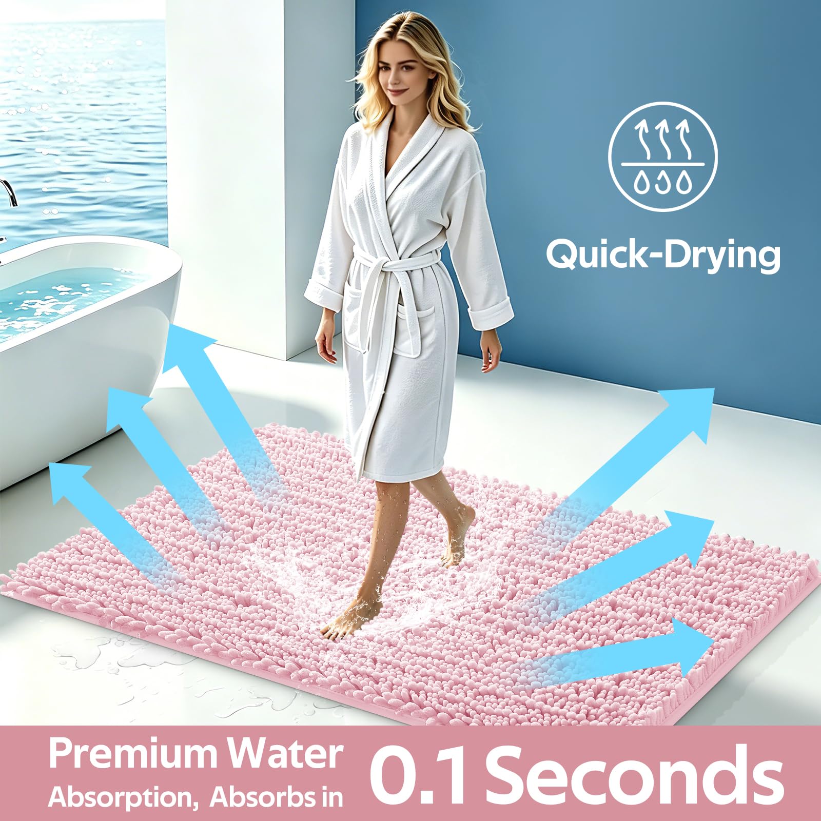 ACCUMTEK dessous PVC antidérapant garantissant sécurité au sol
