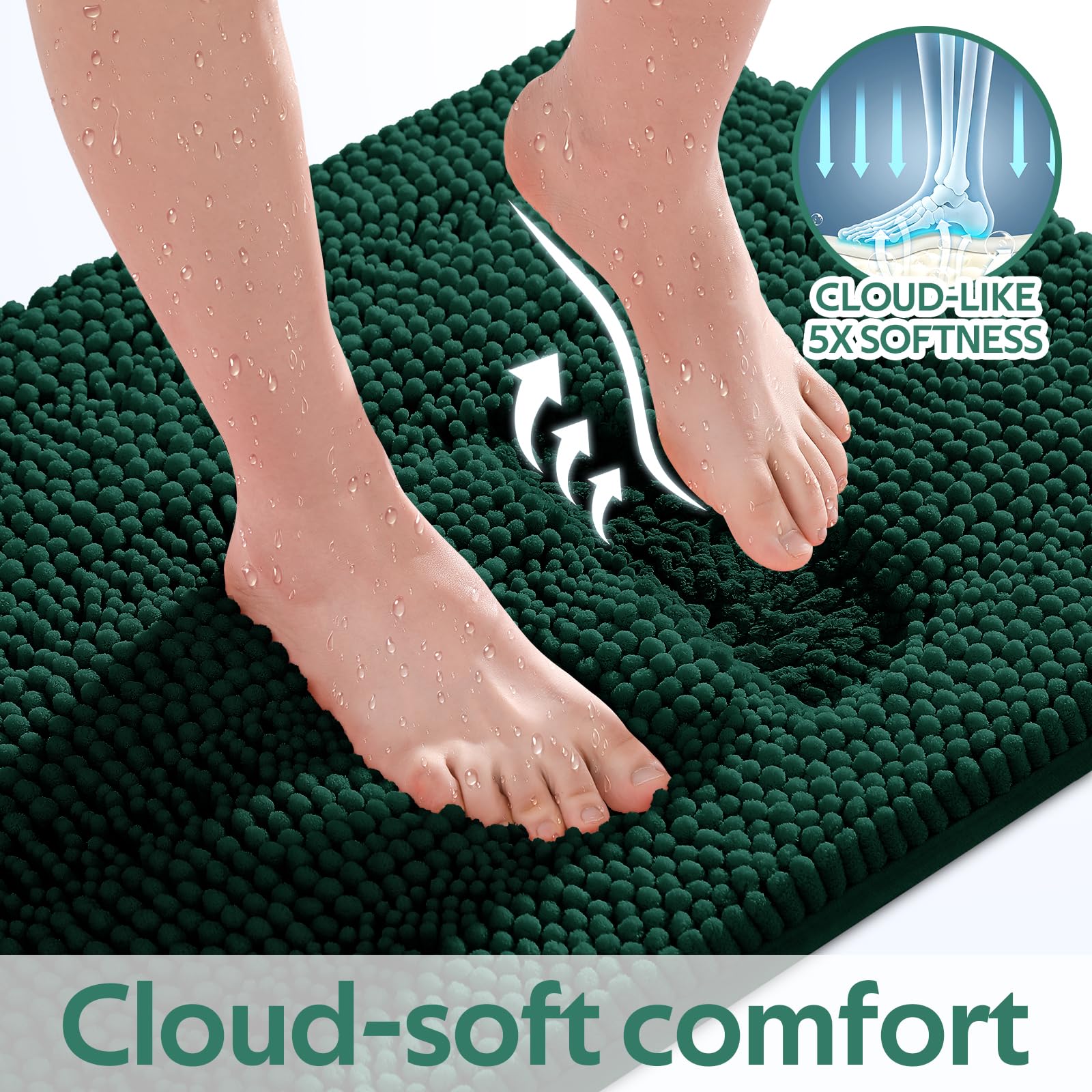 ACCUMTEK dessous PVC antidérapant offrant stabilité sur sols humides
