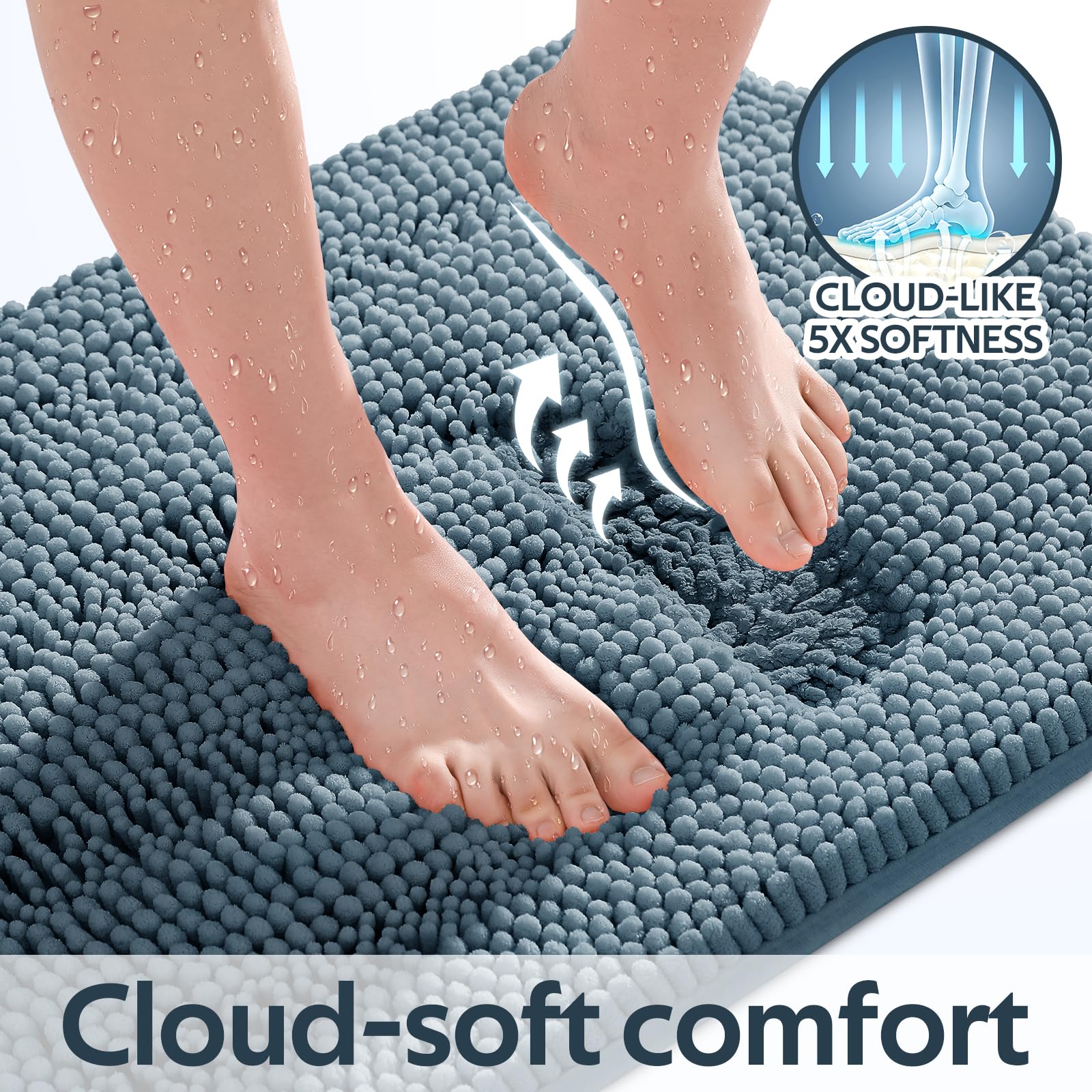 ACCUMTEK tapis contour en U installé autour des toilettes pour confort
