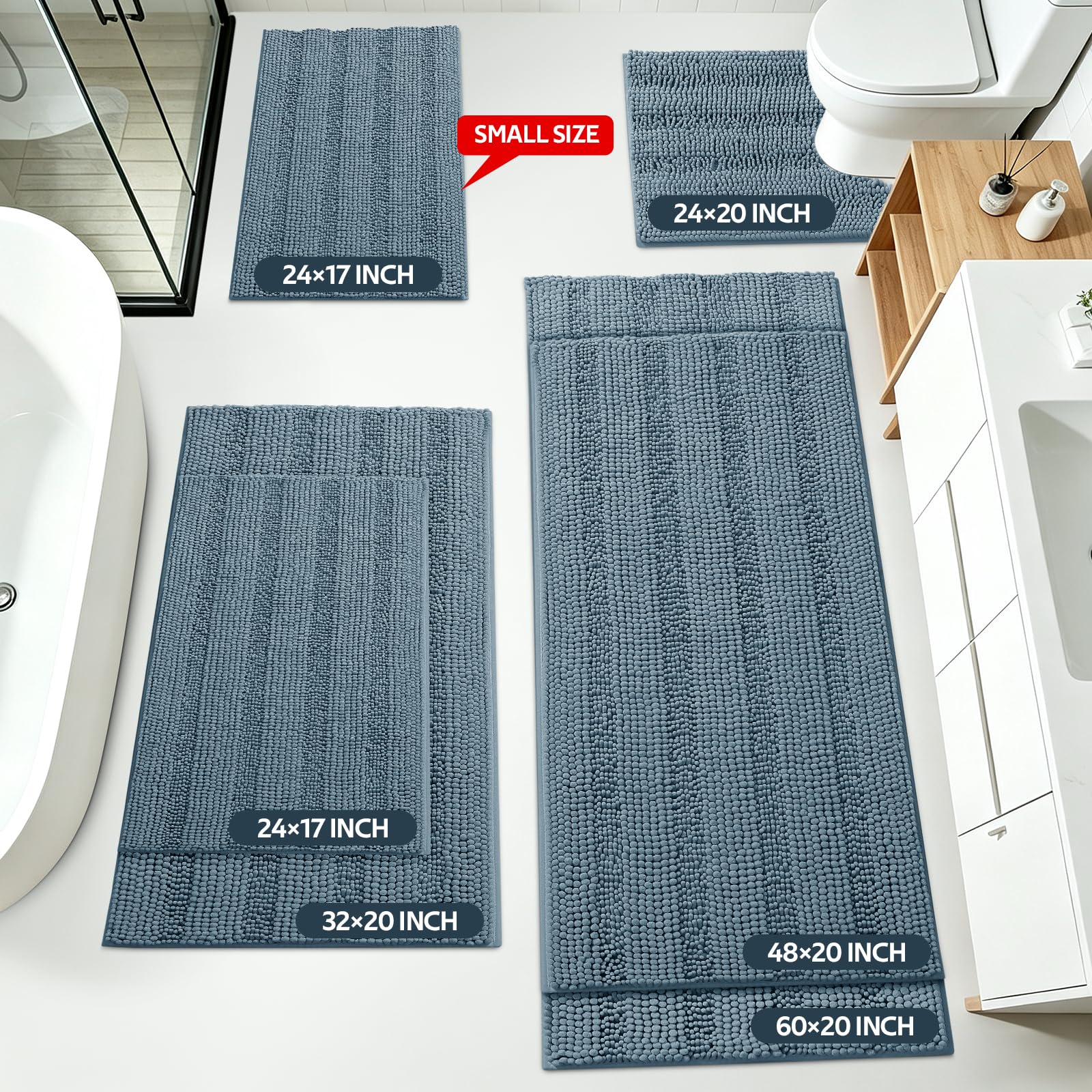 ACCUMTEK gros plan chenille douce montrant confort et absorption