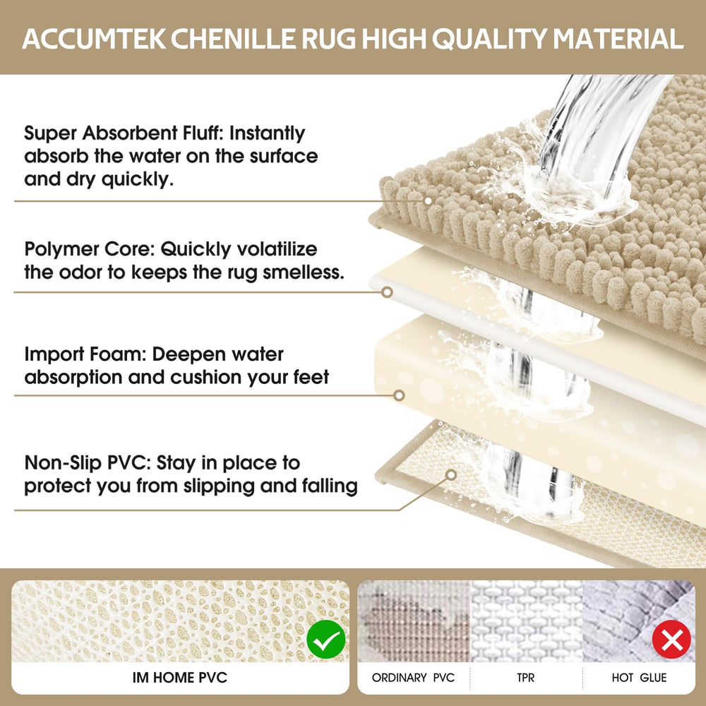 ACCUMTEK tapis dans salle de bain look chaleureux et pratique