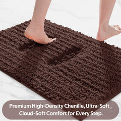 ACCUMTEK petit tapis détail de la texture chenille très moelleuse