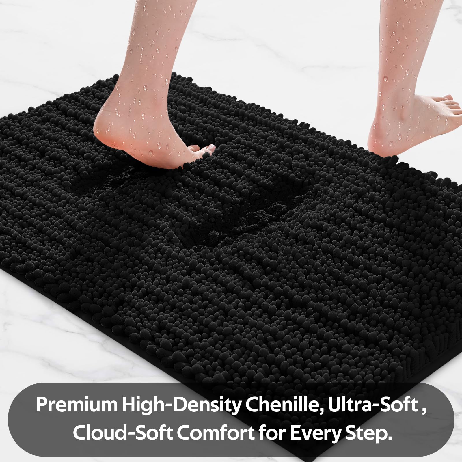 ACCUMTEK petit tapis lavable en machine, entretien facile