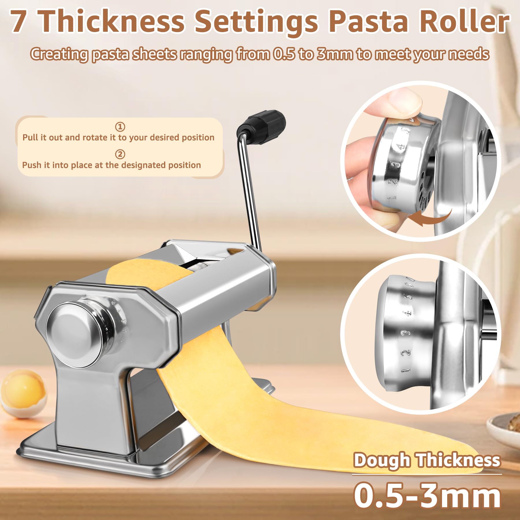 AceChef têtes coupeuses fettuccine et spaghetti pour deux formats polyvalents