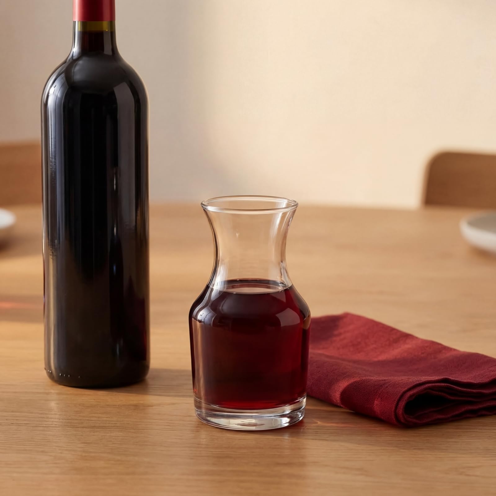 Acshio versement de vin depuis la carafe, contrôle du débit et précision