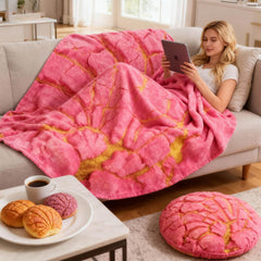 Acteb plaid concha porté en burrito pour photo ludique et amusement