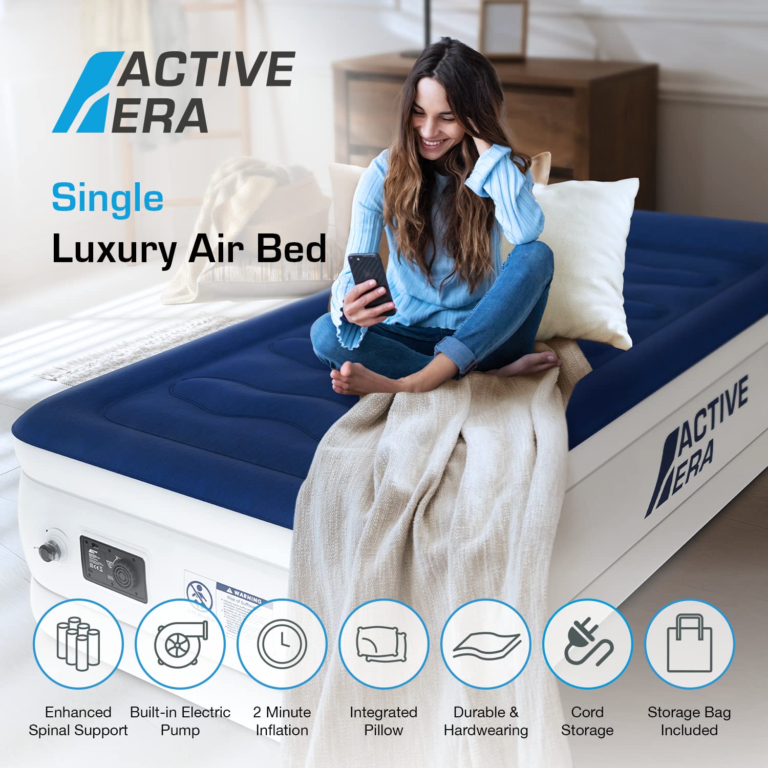 Active Era gros plan surface floquée imperméable pour sommeil sec