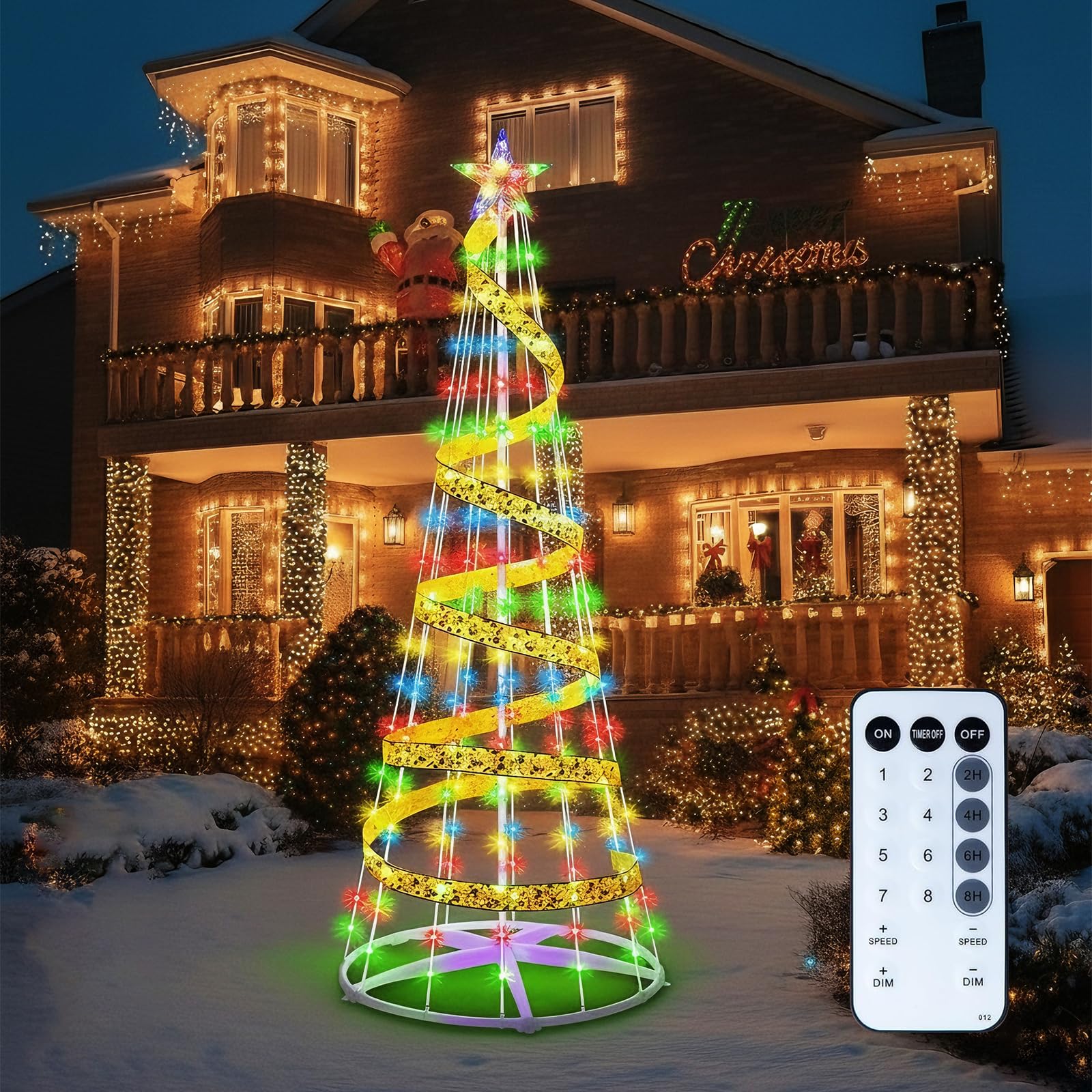 Adamonda sapin cône face avant éclairé pour décoration intérieure