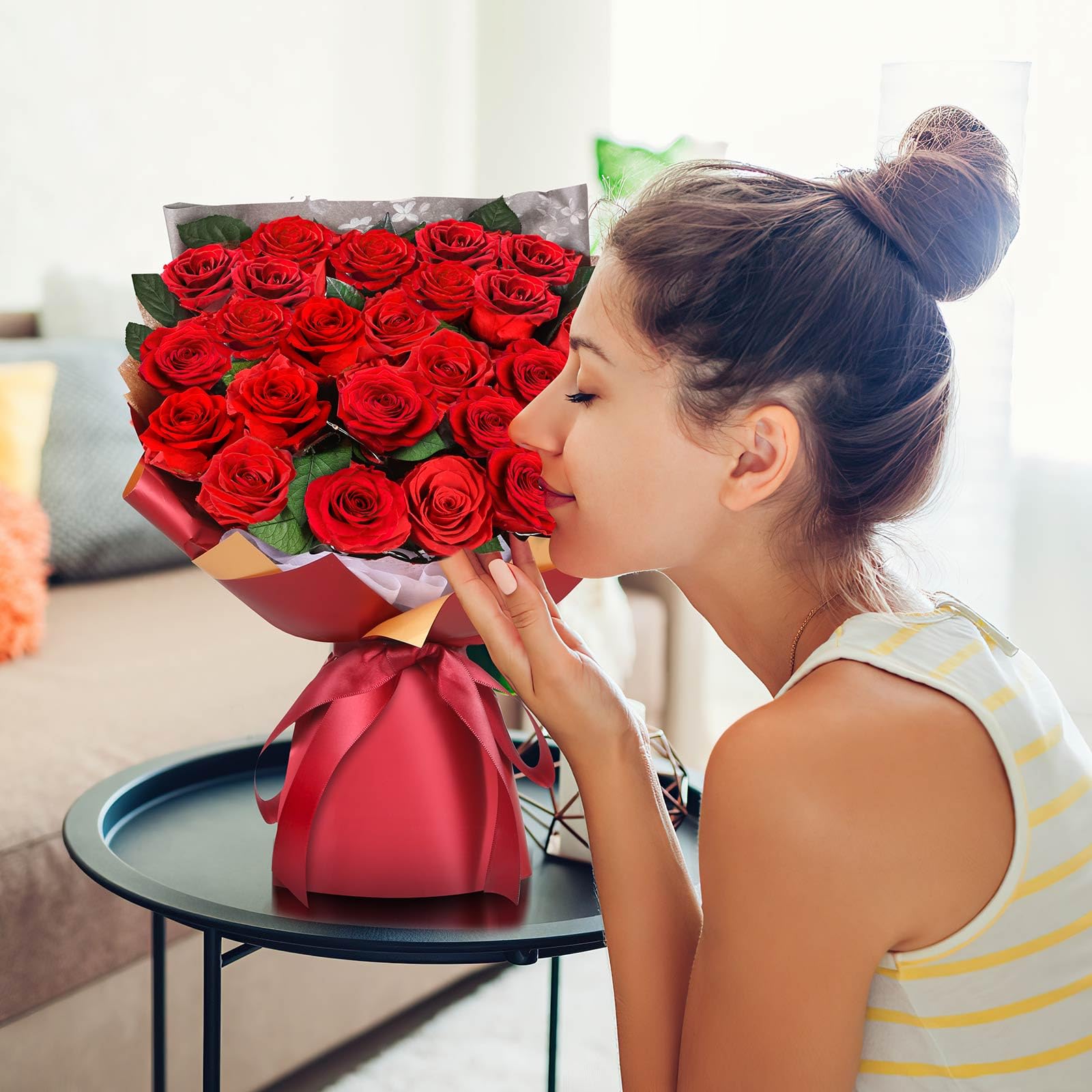 ADDWel détail texture rose montrant finesse des pétales préservés