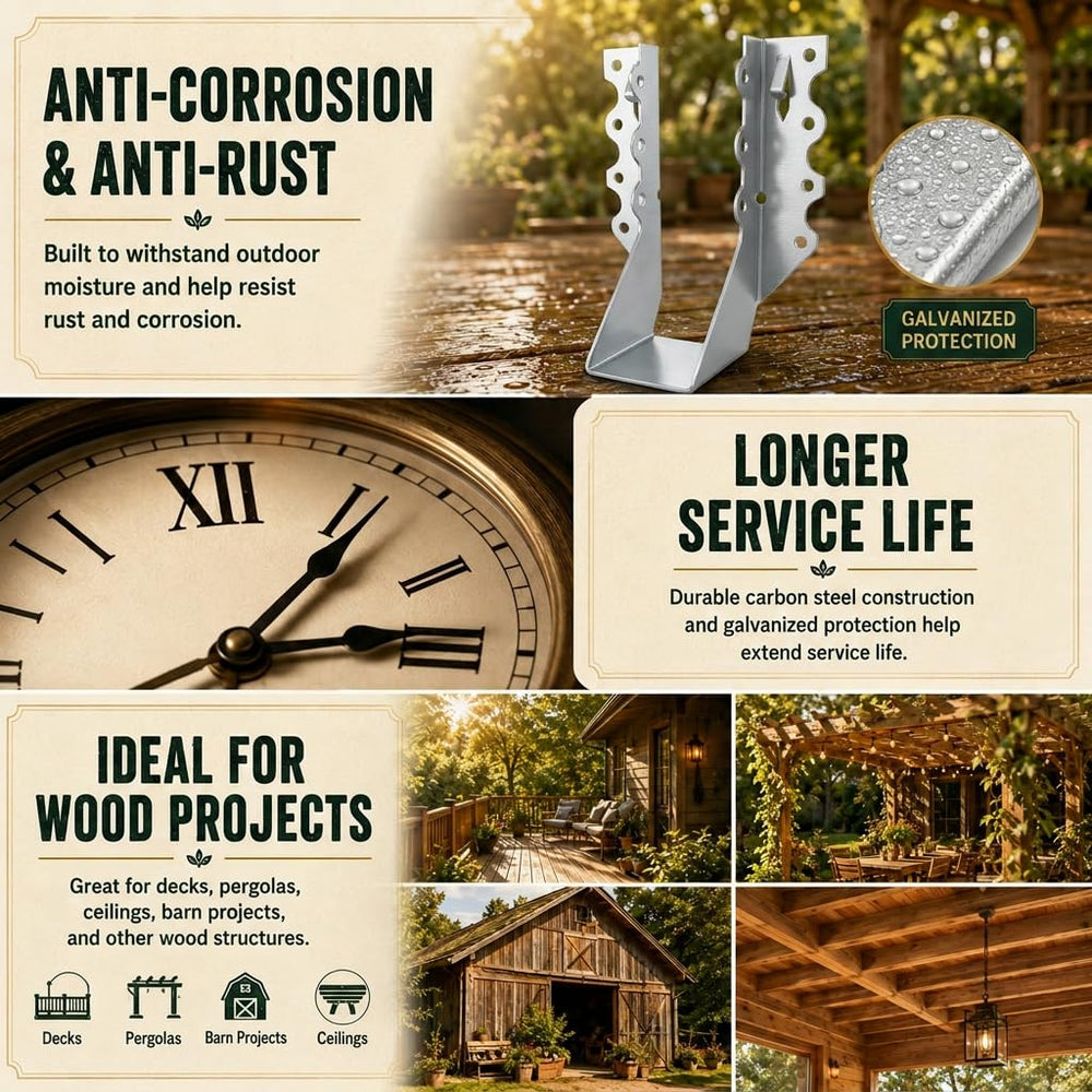 ADLMPW étrier utilisé sur une terrasse démontrant protection contre intempéries et fixation fiable