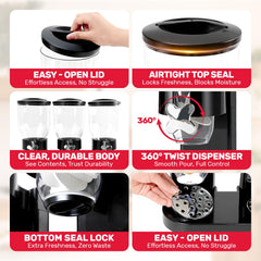 Adorabby détail de la valve rotative pour distribution précise et sans gaspillage
